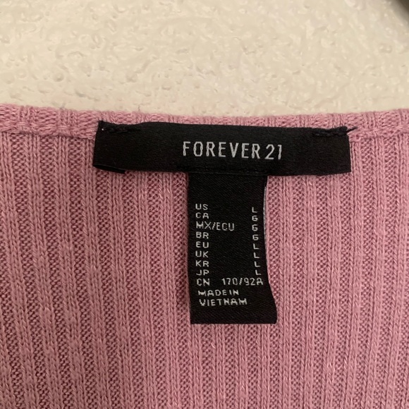 Forever 21 Pink Cropped Shirt - Picture 3 of 5